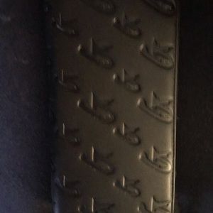 Matte black zip wallet